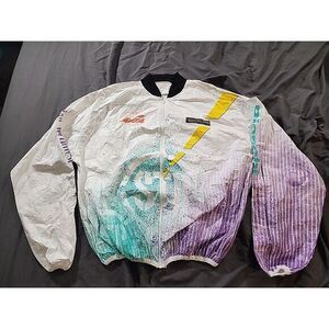 1989 Avia Bicycle Graphic Jacket STP‎ Virginia Mason Rare Sz XL